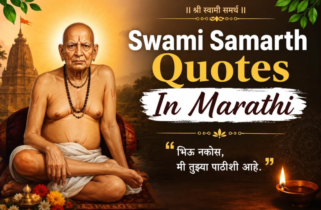 30+ Swami Samarth Quotes In Marathi | हृदयस्पर्शी प्रेरणादायी विचार 2026 – Marathi Daily Quotes Swami Samarth Quotes In Marathi