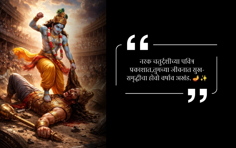 narak chaturdashi wishes in marathi