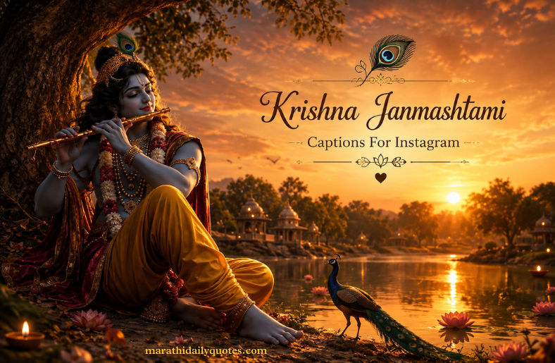 150+ Best Krishna Janmashtami Captions For Instagram | Beautiful & Trending Captions – Marathi Daily Quotes Krishna Janmashtami Captions For Instagram