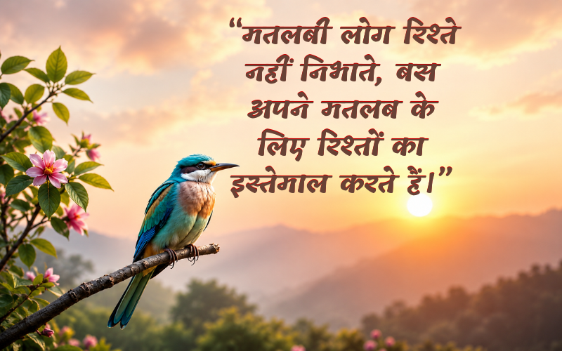 Matlabi Selfish Quotes In Hindi