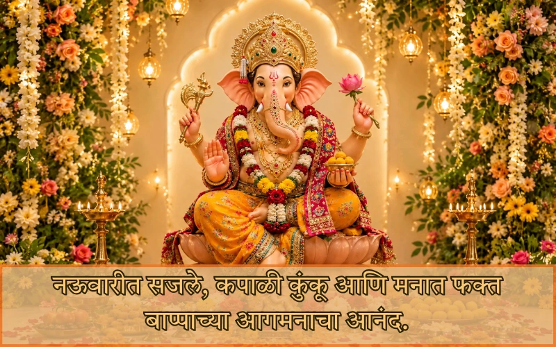 Ganpati Bappa Caption In Marathi For Girl