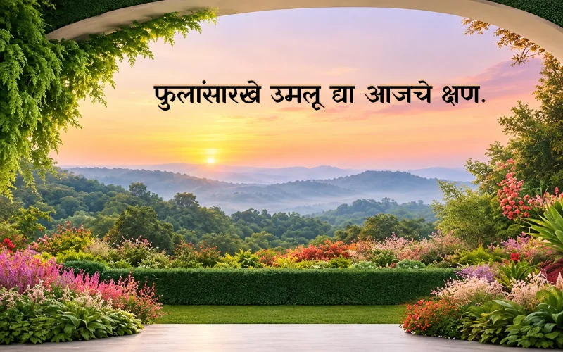 Flower Good Morning Quotes Marathi
