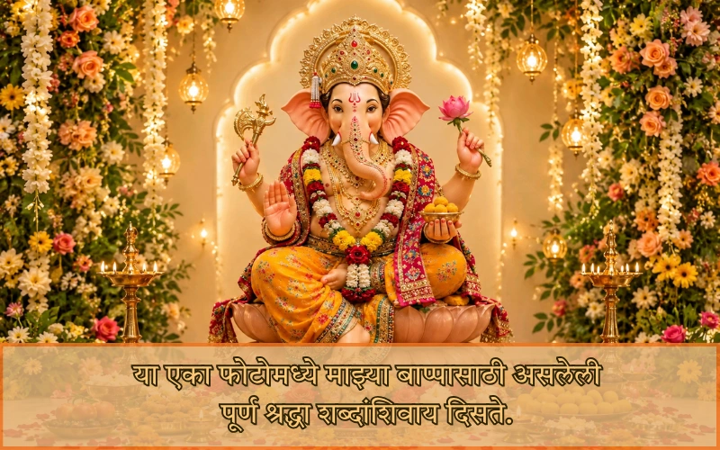 Ganpati Bappa Photo Caption In Marathi