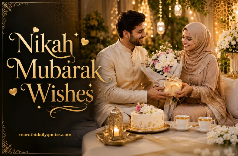 180+ Nikah Mubarak Wishes | खूबसूरत दुआएं – Marathi Daily Quotes Nikah Mubarak Wishes