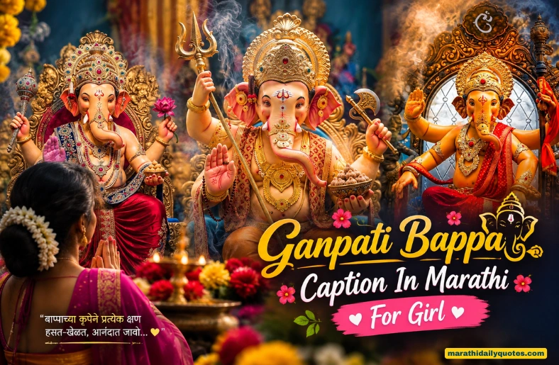 120+ Ganpati Bappa Caption In Marathi For Girl: मुलींसाठी बाप्पा कॅप्शन