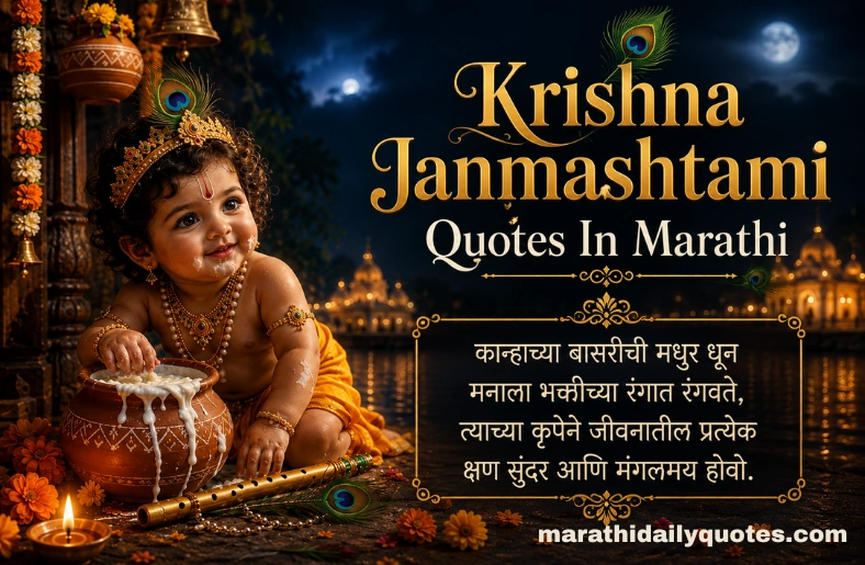 135+ Best Krishna Janmashtami Quotes In Marathi | सुंदर विचार