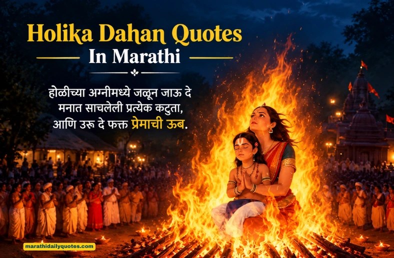 120+ Holika Dahan Quotes In Marathi: होळी दहना मनापासून शुभेच्छा Holika Dahan Quotes In Marathi
