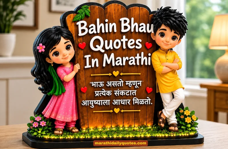 220+ Bahin Bhau Quotes In Marathi | भाऊ बहिणीचे सुंदर Quotes Bahin Bhau Quotes In Marathi